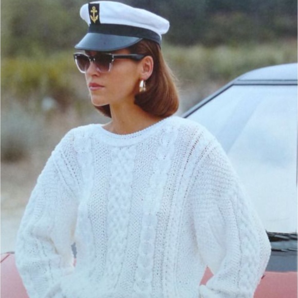 🇨🇦 Vintage 1980s Yacht Core New Brunswick White Sweatshirt 🇨🇦 - Picture 8 of 12